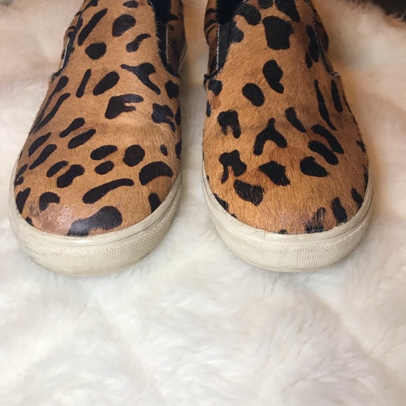 Steve Madden Ecentric Leopard Pony Fur Flats 6 - Picture 2 of 7